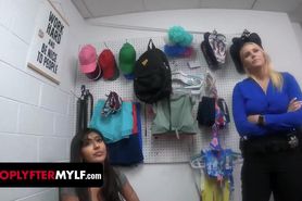 Shoplyfter Mylf - Hot Milf Officer Detained Young Shoplifter After Getting Caught Stealing