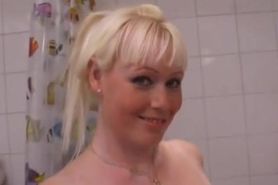 Busty Amateur Blonde In Shower