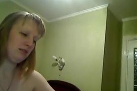 Blond amateur with big boobs on WebCam