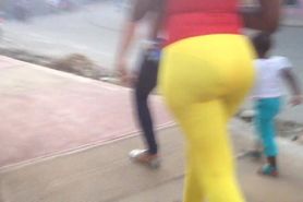 Candid transparent yellow leggins