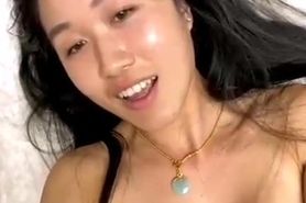 Cute Asian cam girl lies down and touch herself part 4 (22/08/21)