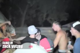 Angry coed babes get into fight at the party