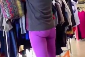 Hot teen girl helps mother with shopping