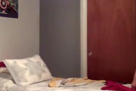 Busty wife with big boobs spied in bedroom