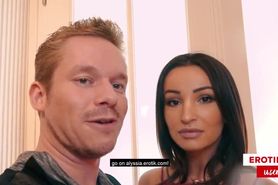 Sexy babe Alyssia Kent goes crazy on his rough dick