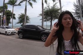 Asian amateur teen hottie went for coffee and then for a rough fuck