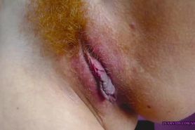 Homemade solo with me rubbing my blonde hairy pussy