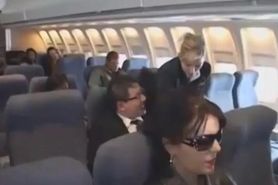 Air Stewardess Handjob on Flight