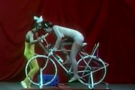 Beautiful Girl is Riding a Sex-bike