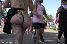 huge fake  candid ass at a rave