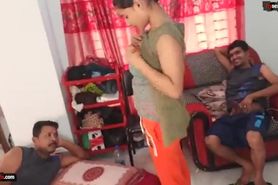 Indian Girl having fun with 2 young Boys