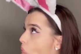Bunny ear Blow job girl