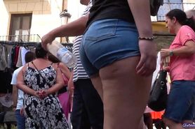 big ass pawg spanish walking in jeans