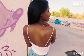 Mamacitaz - Exhibitionist Girl Boni Brown Takes White Dick In Her Ebony Pussy