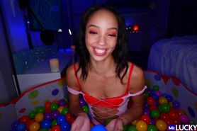 Bubbly Round Booty Girl In Ball Pit