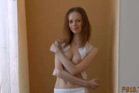Russian blonde gloria is posing naked in front of the camera