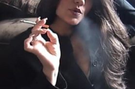 Denise Seductively Smokes and Teases While chain smoking Saratoga 120s