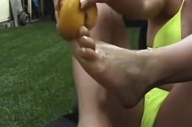 Dolly Golden foot fetish