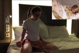 teen watching porn and wank
