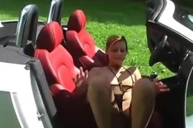 Sexy woman fucks her bmw shifter and loves it