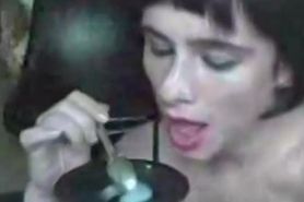 Eating Cum with a Spoon