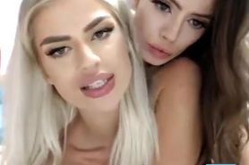 Drunk lesbians making out on cam