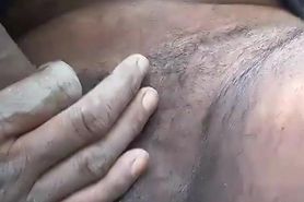 Indian girl giving her guy a blow job