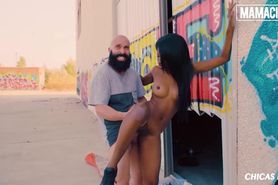 CHICASLOCA - Brunette Latina Boni Brown Gets Her Wet Ebony Pussy Fucked In Public - MAMACITAZ
