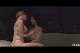 Scarlett Jones and Jessy Jey - lesbian - blonde - brunette - lingerie - masturbation - SexAr* - Pure Love