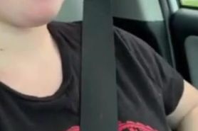 chubby boobs exposed driving