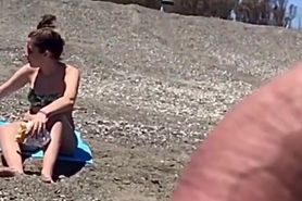Cock Flash To Babe In Beach