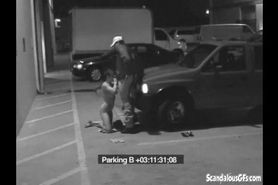 SCANDALOUSGFS - Security Blowjob by Hot Babe Caught on CCTV