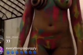 Instagram live nipple slip