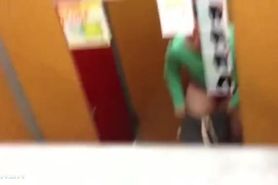 Dressing room spying And cum