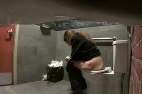 Women caught peeing in toilet
