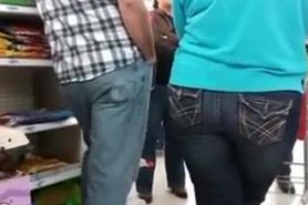 Candid Public - Cart Leaner in Tight Jeans