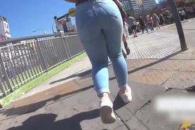 Big Fat Ass Argentinian girl in tight Jeans