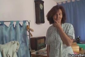 Bewitching seamstress  welcomes cock in her holes