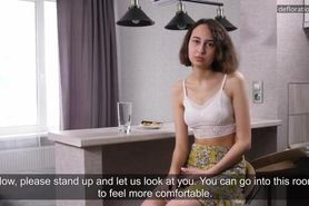 Teen Russian virgin shows her hymen while masturbating