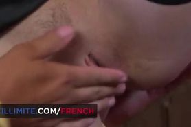 Hot French secretary takes dick into ass in the office