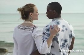 Interracial anal sex gives the girl a lot of pleasure