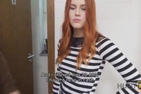 Redhead moans when pickup artist nails her behind hubby