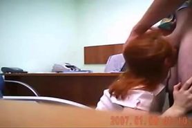 Real Secretary Fucked By Her Boss And Taped By Security Camera In His Office