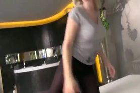 Blonde shakes ass very well and gets fucked