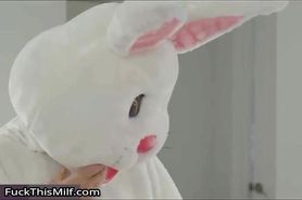 Step Mom And Daughter Hunt For Easter Bunny Dick And Cum!