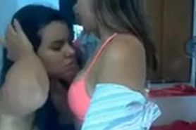 Latin Lesbians Kissing