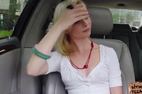 Skinny Babe Maddy Rose Hitch Hikes And Have Sex At The Back Seat