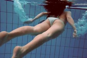 Juicy ass brunette girl Alla Birtakik swimming
