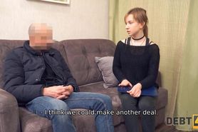 DEBT4k. Naive gal has to satisfy sexual needs of hung debt collector
