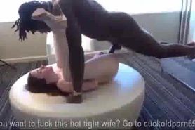 White girl gets blacked and submits to BBC while her husband